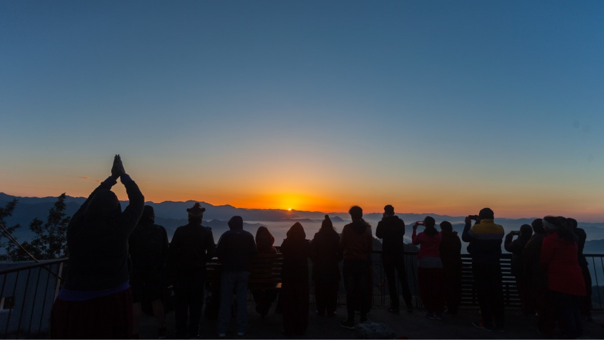 Sunrise view from Kunjapuri Temple Rishikesh with Himalayan peaks