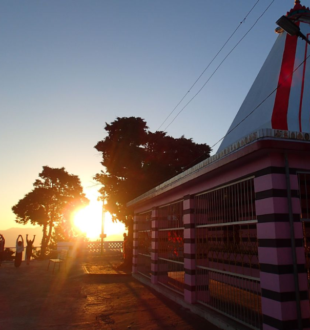 Sunrise over Himalayas from Kunjapuri Temple Rishikesh