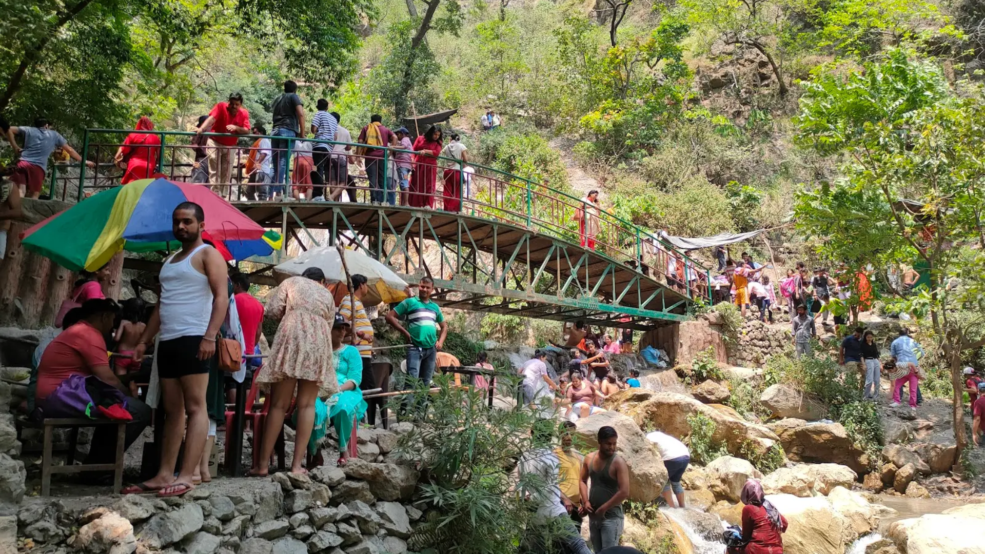 Trek route to Neer Garh Waterfall Rishikesh through forest trails