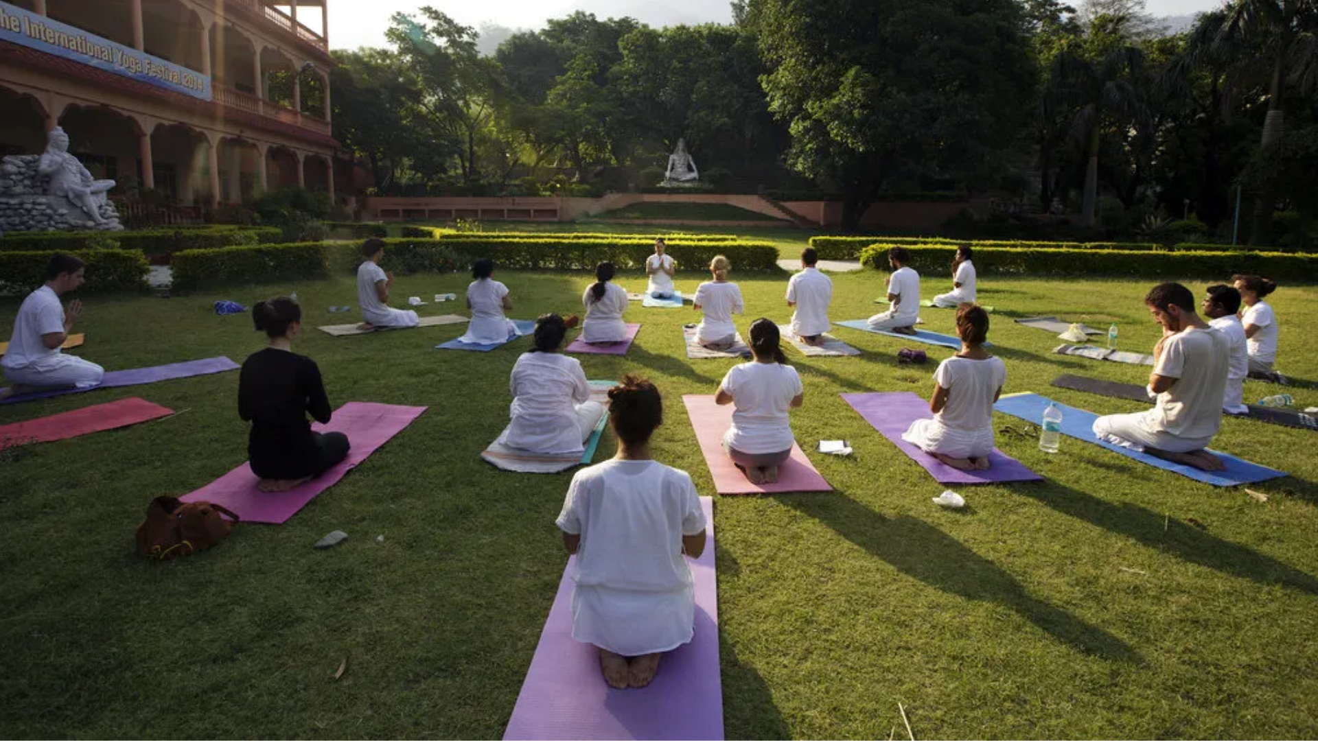 Yoga and meditation at Parmarth Niketan Ashram Rishikesh