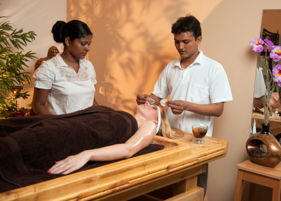 Ayurvedic dosha assessment and herbal consultation during yoga retreat in Rishikesh