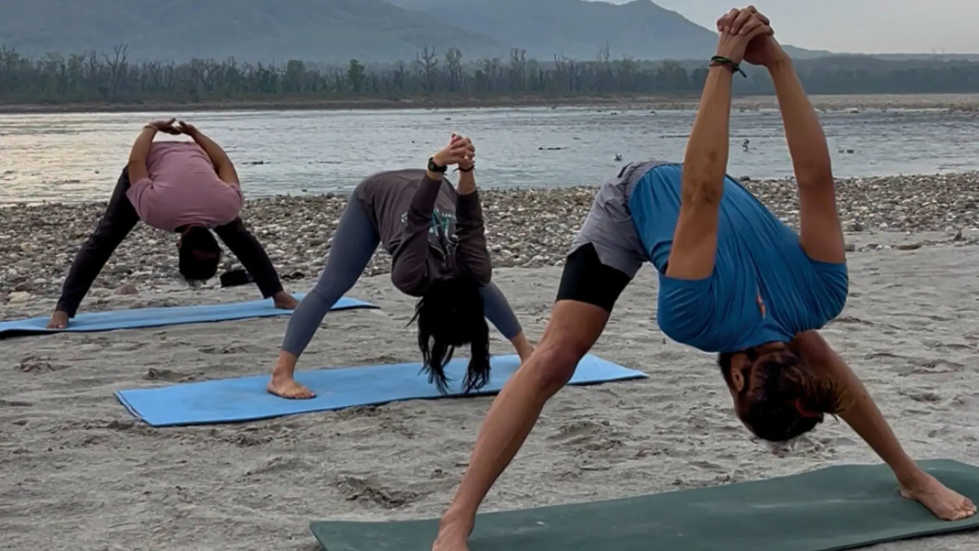 Outdoor Yoga Retreat Session in Rishikesh at Adishesh Yoga