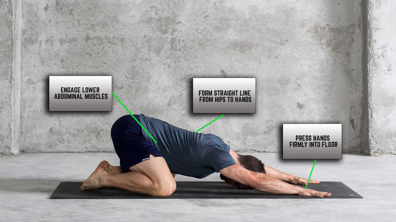 Woman demonstrating correct form of Child's Pose yoga