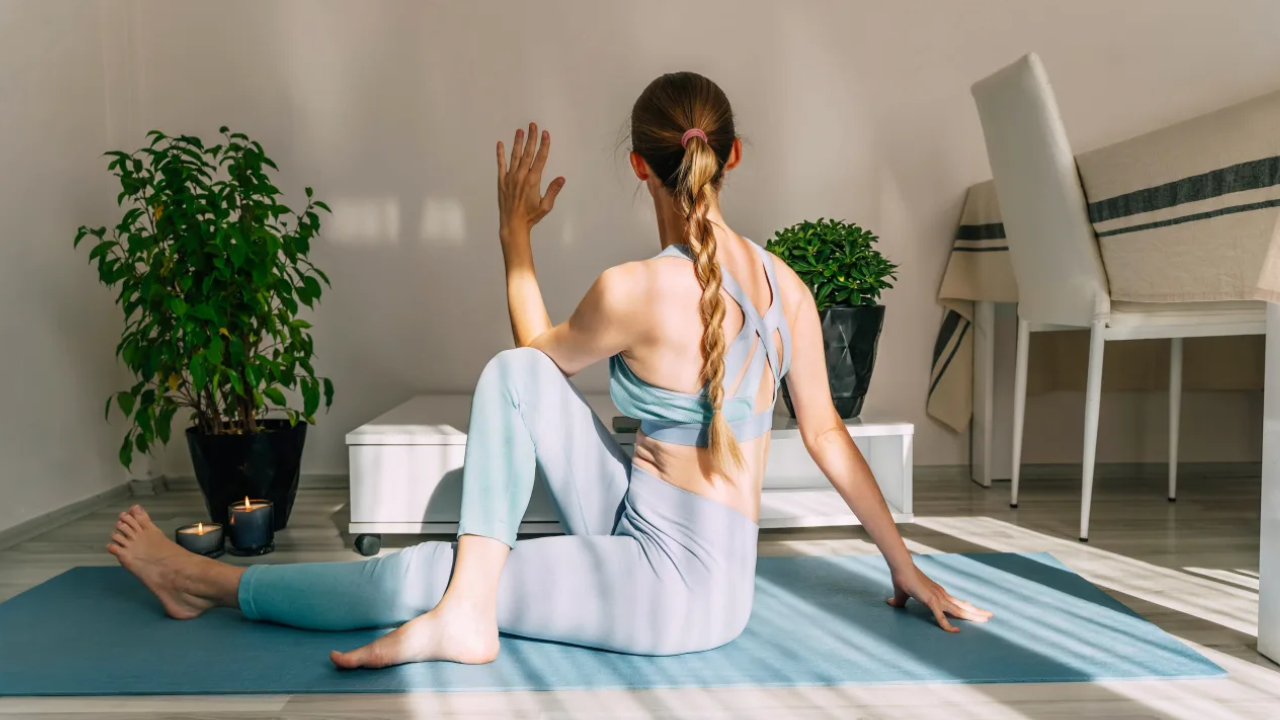 Detox Yoga twisting pose massaging internal organs