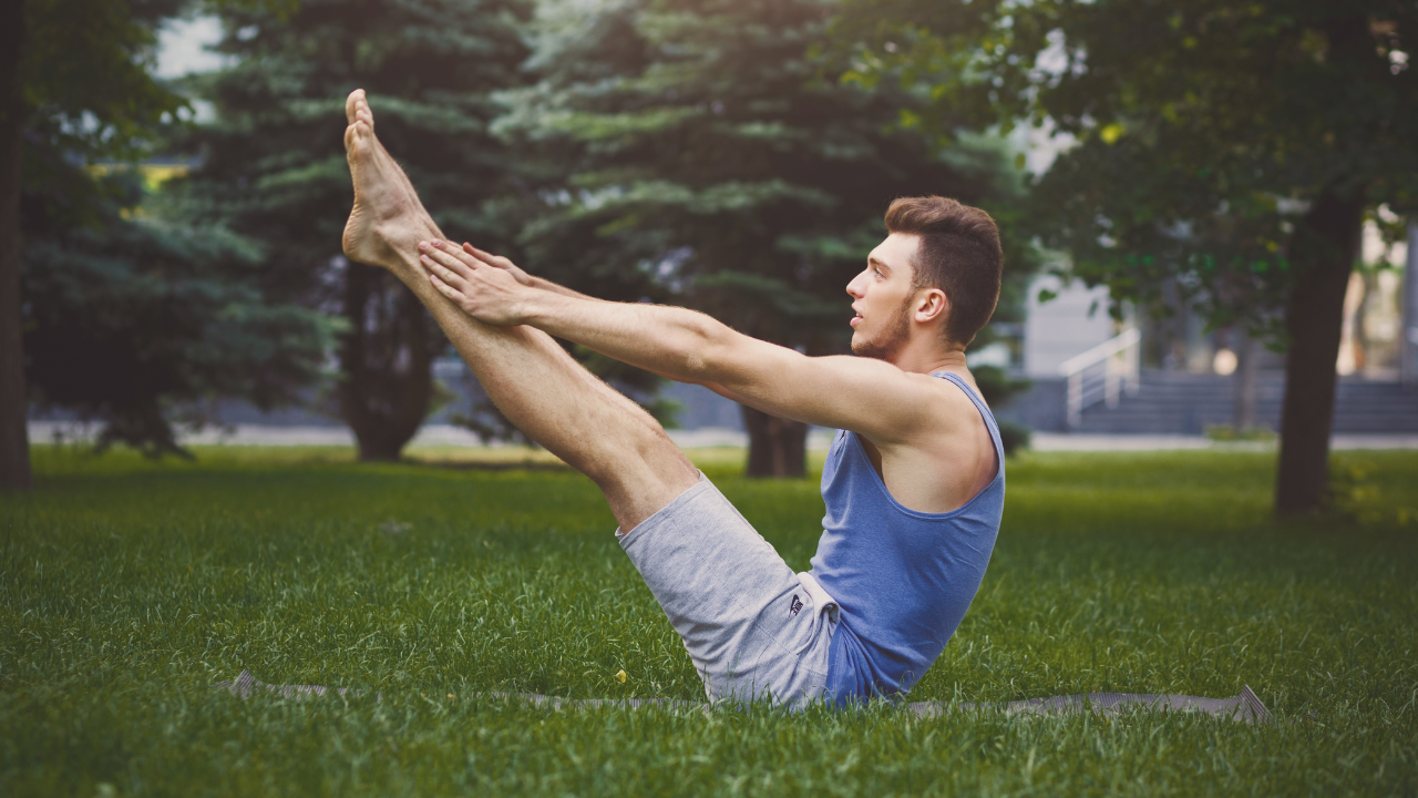 Yoga poses for belly fat reduction men boat pose plank warrior