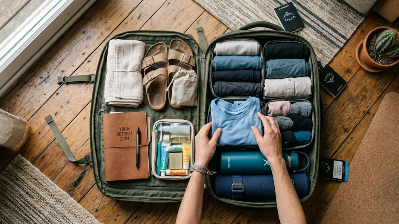 Yoga retreat packing bag overview essentials checklist for beginners
